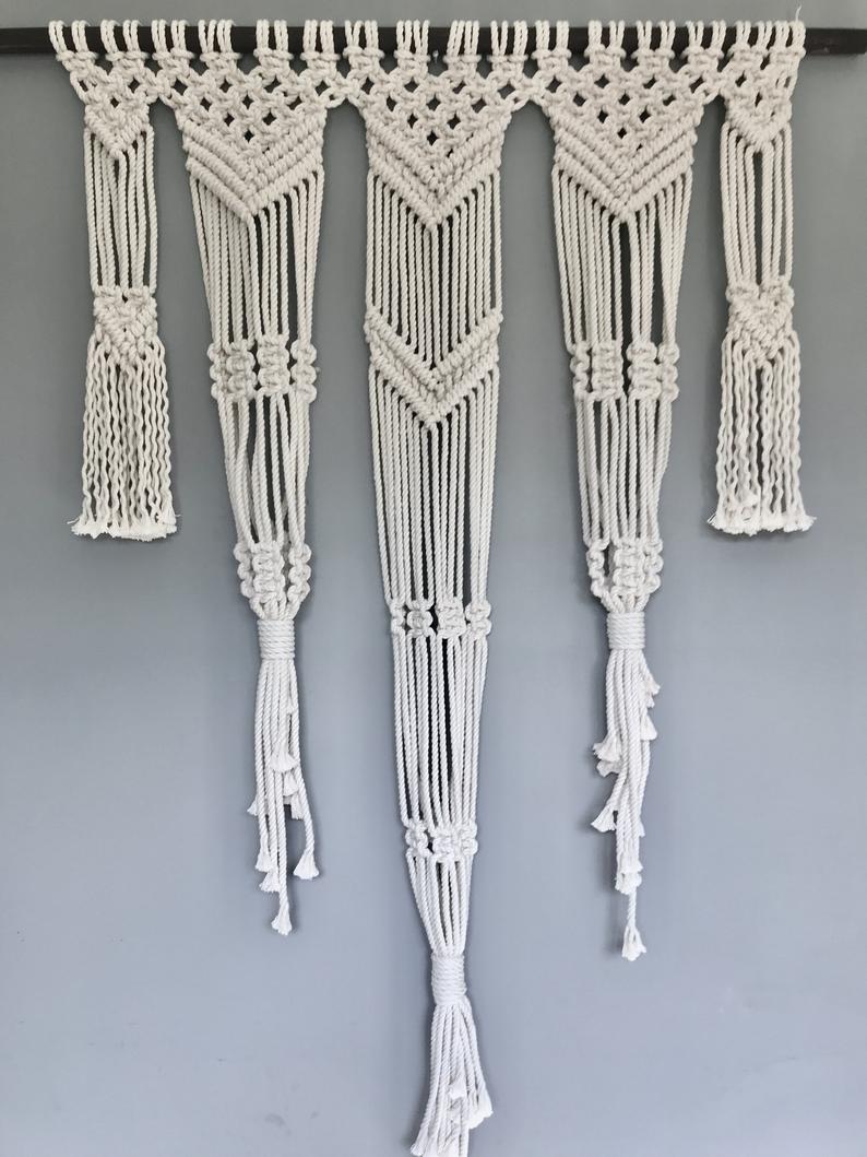 Bộ dây treo trang trí 3 chậu cây lo họa Macrame wall hanging planter