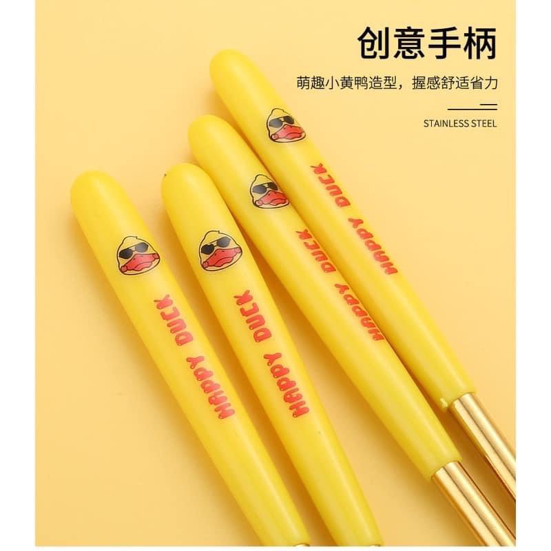 HỘP 5 ĐÔI ĐŨA HÌNH VỊT VÀNG SIÊU XINH CHO BÉ