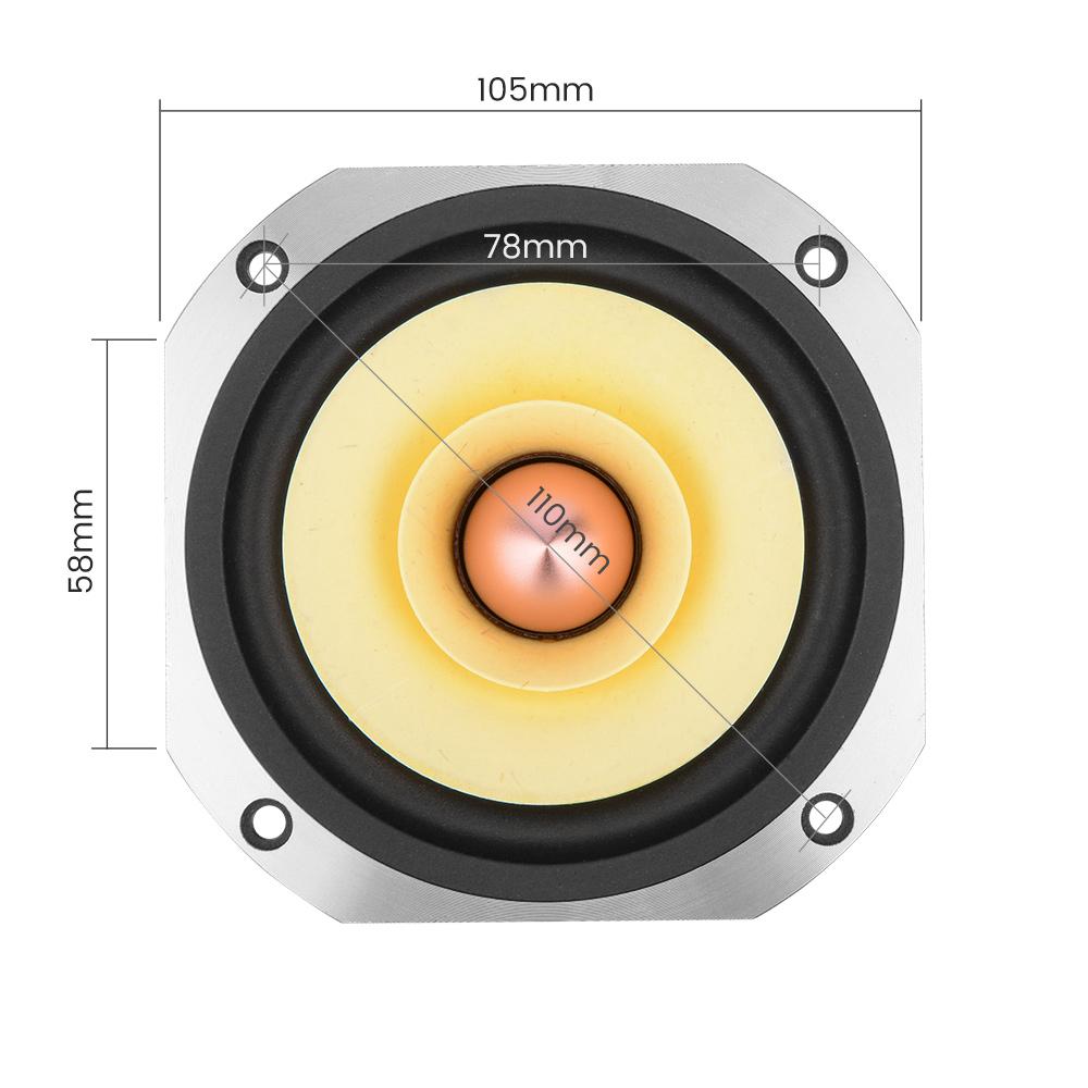 AIYIMA 4 inch Audio Full Loa Trình điều khiển Color: Square 8 Ohm Speaker