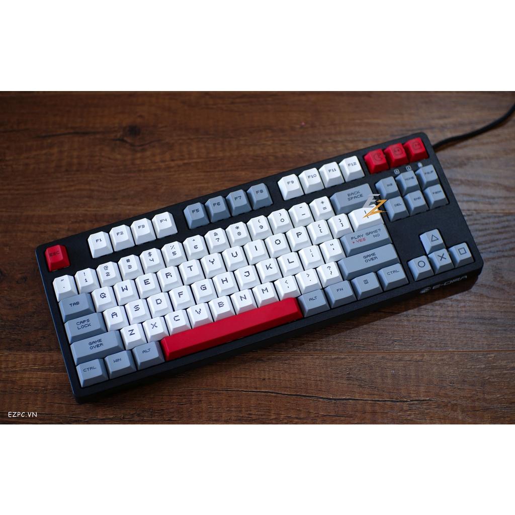 Keycap RETRO 8 BIT Thick PBT Dyesub 114 Phím Cherry Profile Cho Bàn Phím Cơ