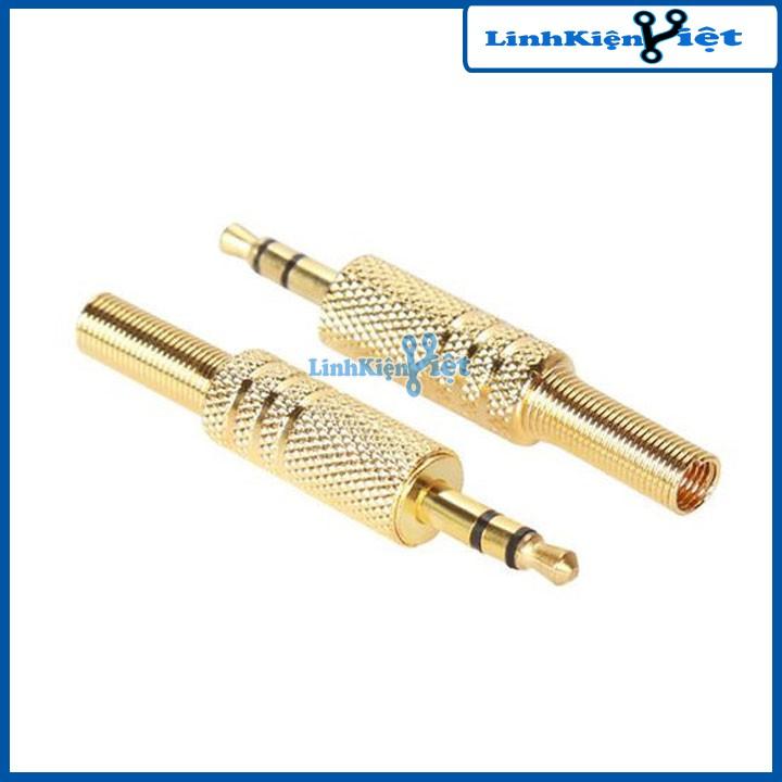 Bộ 2 jack audio 3.5mm đực màu Vàng Gold cực chất