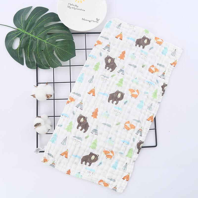 Khăn vải xô cotton 6 lớp lau mặt dài 25 * 50 bông nhăn trẻ em cho trẻ sơ sinh chất liệu thấm nước cho bé (TBB152)