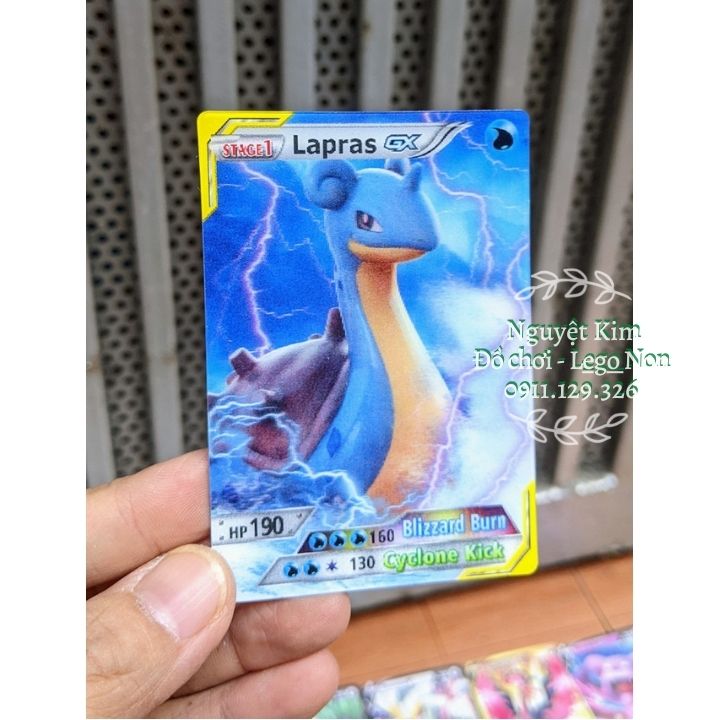 Set 10 Hộp Thẻ Bài Pokemon Hộp Giấy Loại Đẹp Thẻ Vip Thẻ 3D Thẻ Sắt Tròn Đi Kèm