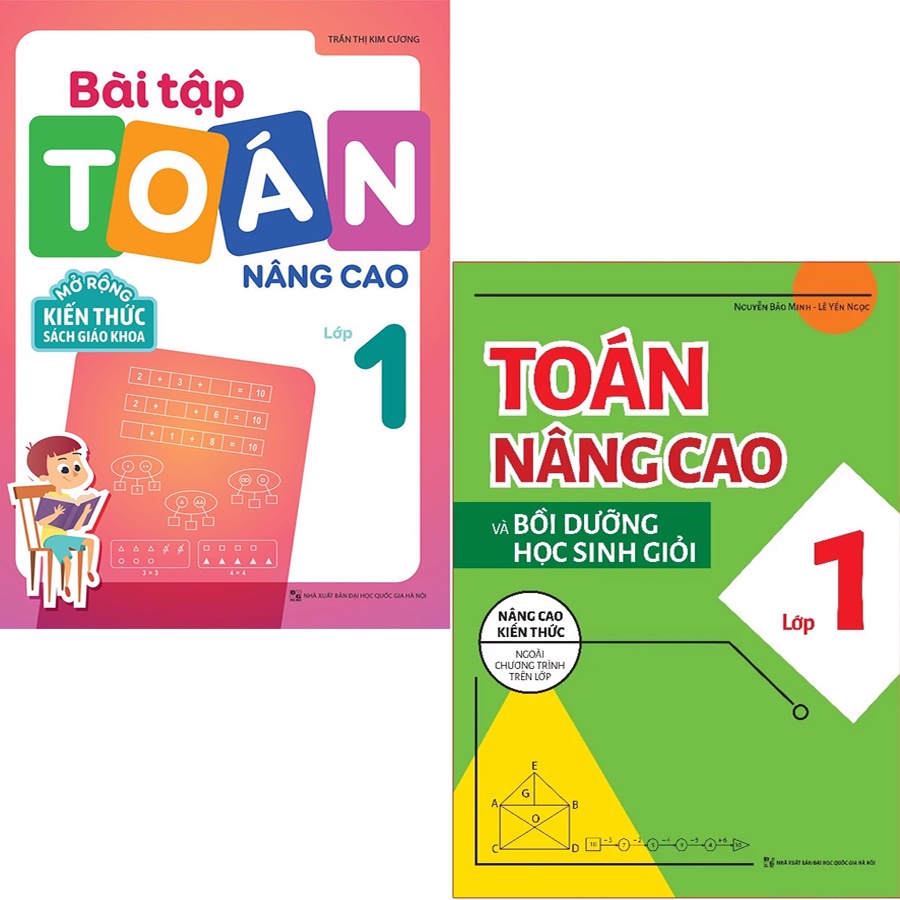 Combo Toán Nâng Cao và bài tập toán nâng cao lớp 1 -mhbooks tặng bút