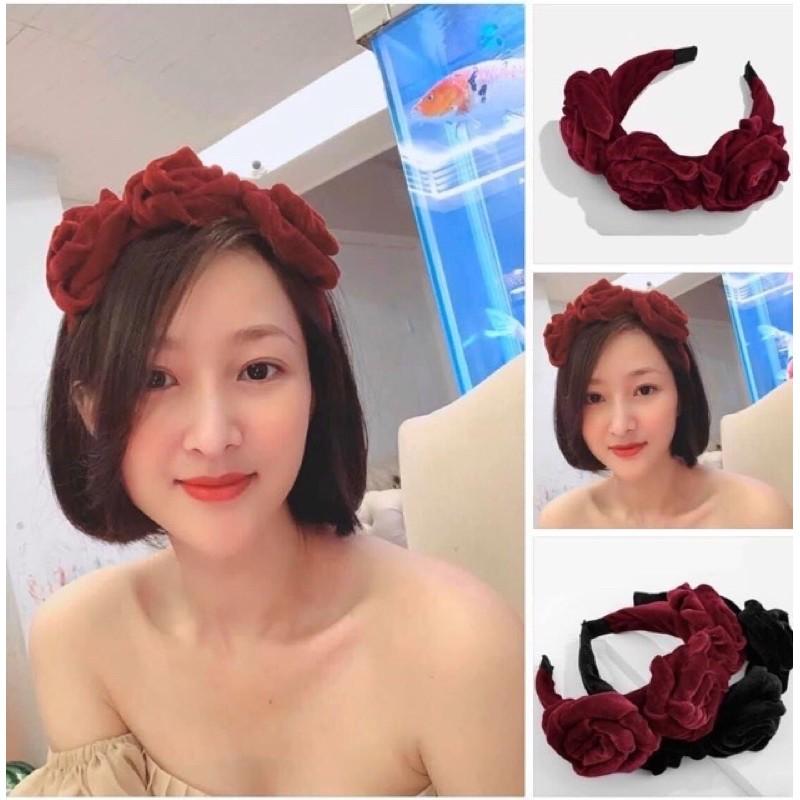 Bờm cài tóc hoa hồng