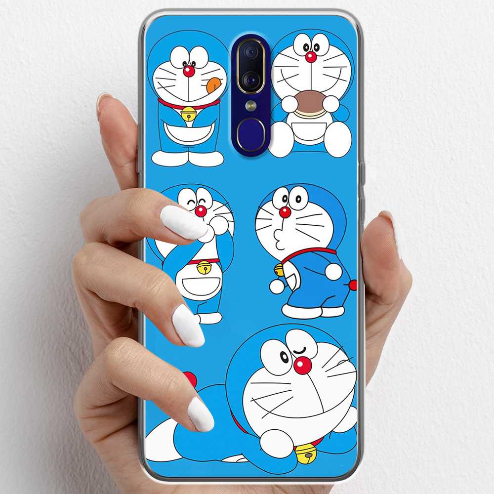 Ốp lưng cho Oppo F11, Oppo F11 Pro nhựa TPU mẫu Doraemon ham ăn