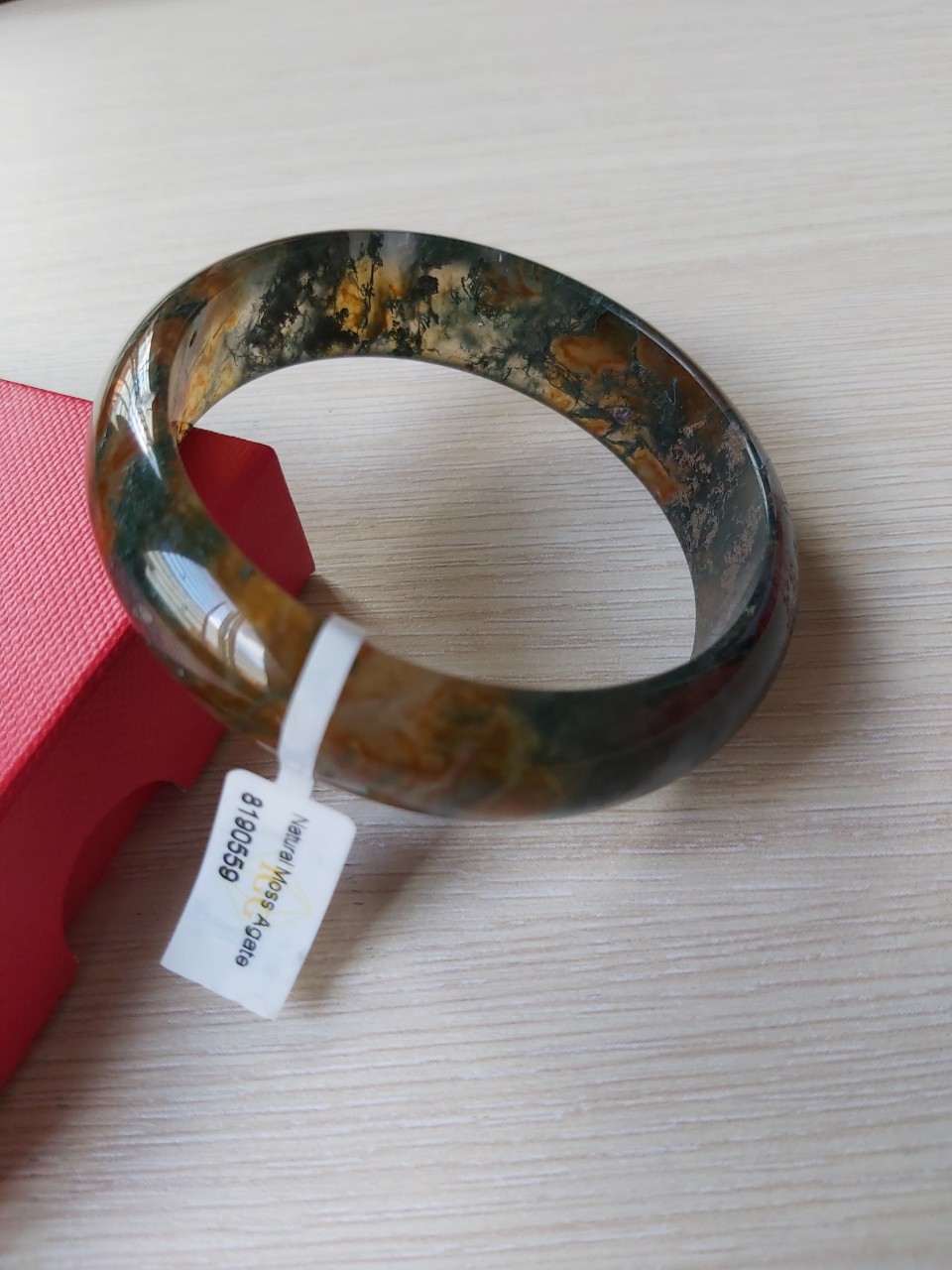 Vòng huyết ngọc thủy tảo, size 60mm