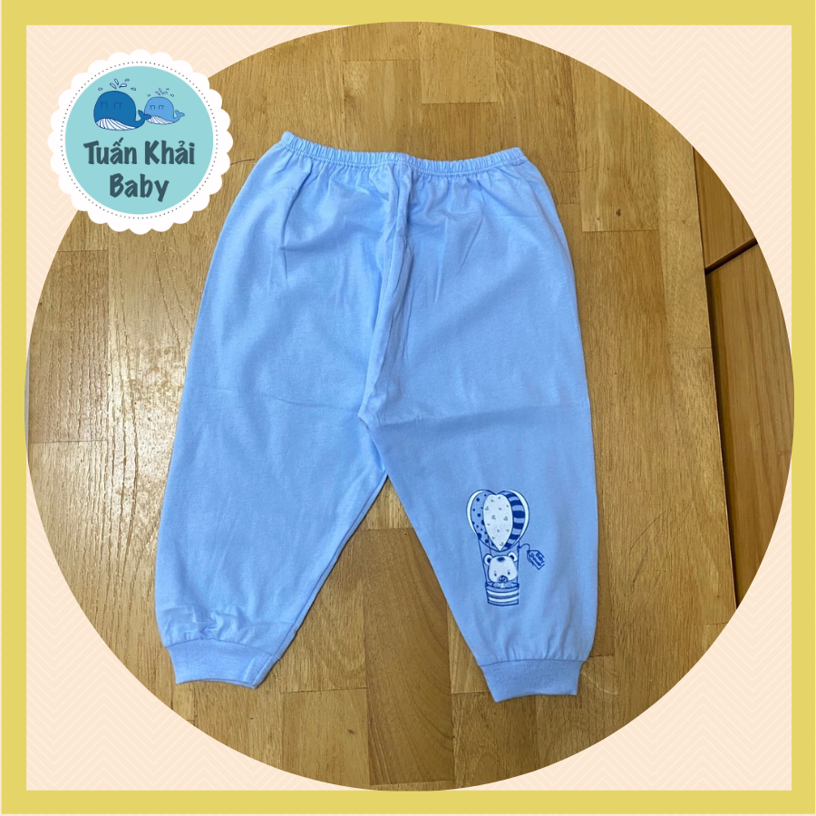 Combo 5 Quần Sơ Sinh cotton 100% Thái Hà Thịnh cho bé trai, bé gái - Quần Dài Màu size 1-5 cho bé sơ sinh -12kg