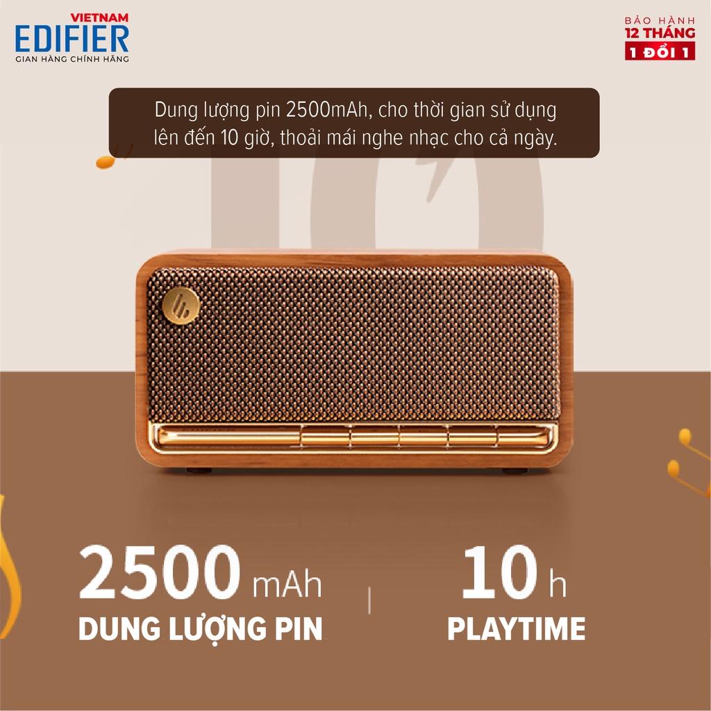 Loa Bluetooth 5.0 EDIFIER MP230 Thiết kế cổ điển Vỏ gỗ chống dội âm - Âm thanh strereo, Thời lượng pin 10h Playtime - Hàng chính hãng