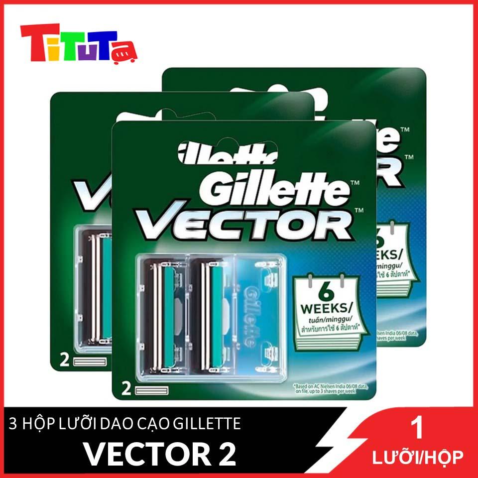 Combo 3 Lưỡi Dao Cạo Gillette Vector 2