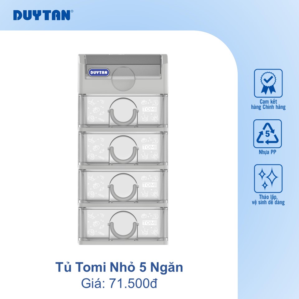 Tủ Tomi nhỏ DUY TÂN ngăn nắp, tiện lợi (5 ngăn)