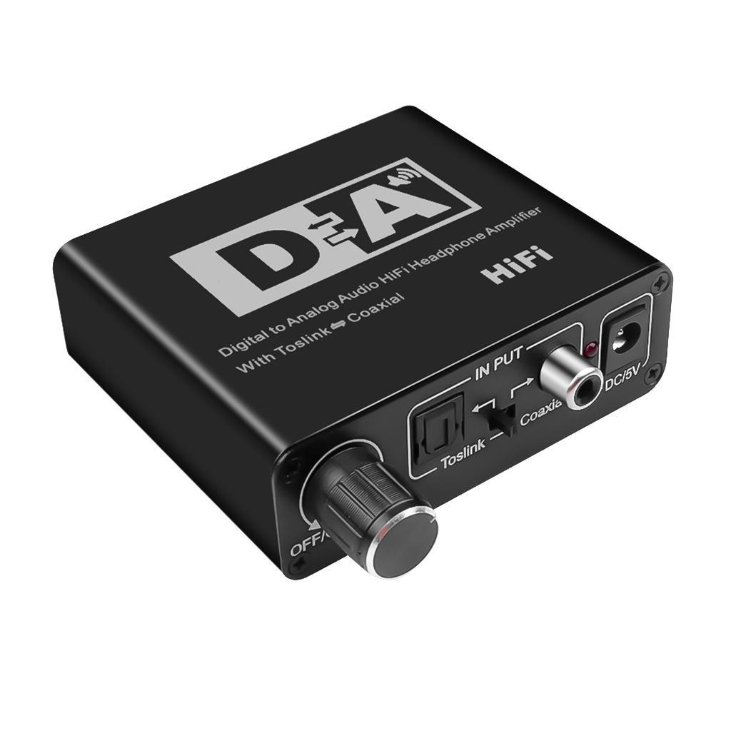Switch RCA 3.5mm  Digital to Analog Audio Adapter Converter EU Plug