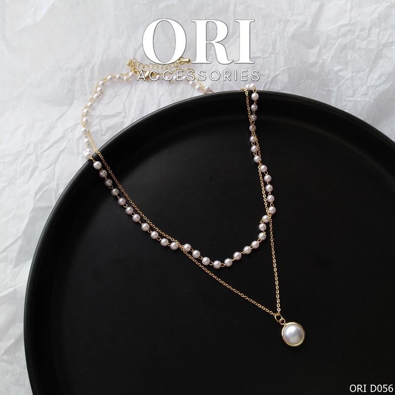 Dây chuyền nữ Chocker ngọc trai nhân tạo Alma thời trang sang trọng ORI ACCESSORIES D056
