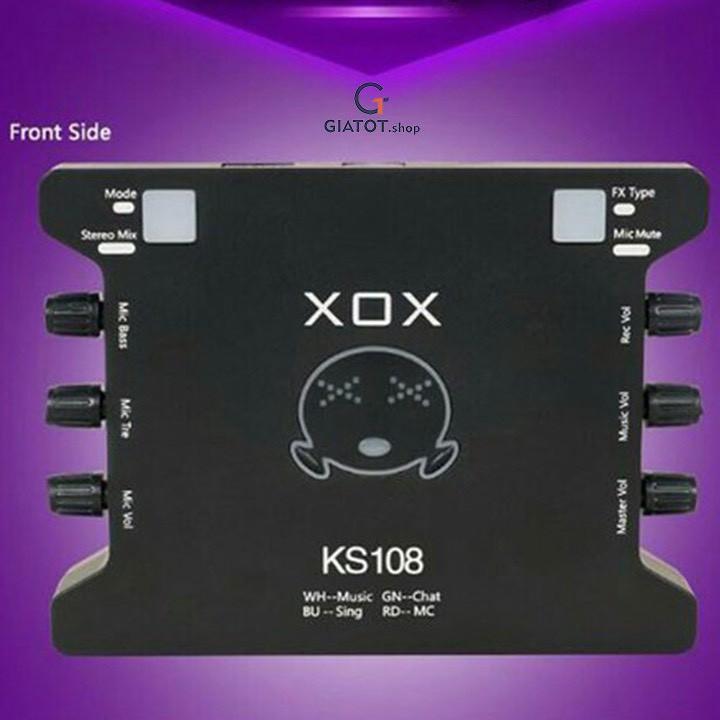 Sound Card KS108 Hàng Loại 1 . Thu Âm Livestream Chuyên Nghiệp , Cho Chất Âm Cực Hay , Dễ Dàng Lắp Đặt