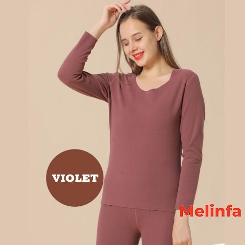 Bộ đồ giữ nhiệt cao cấp, bộ đồ thu đôngmặc nhà nữ ôm sát giữ ấm cơ thể co giãn bốn chiều mã VABD0185