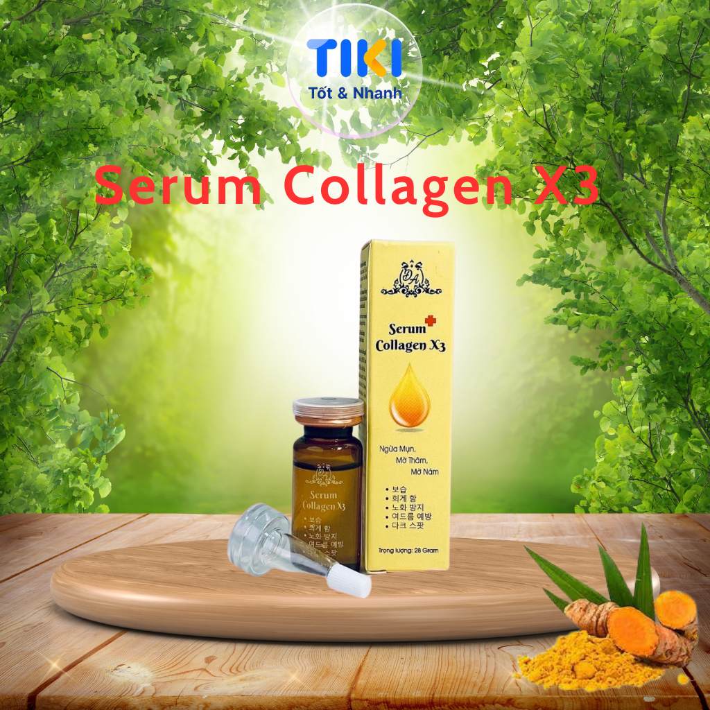 Serum Nám Collagen X3 Serum Dưỡng Ẩm Trắng Da Mờ Thâm Nám Đông Anh Chính Hãng 20ml