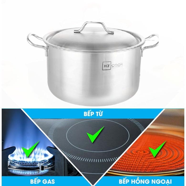 NỒI LUỘC GÀ INOX 430 BẾP TỪ 1 ĐÁY HT COOK SIZE 32CM SỬ DỤNG ĐƯỢC TRÊN MỌI LOẠI BẾP