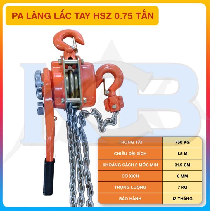 Pa Lăng Lắc Tay HSZ 0.75T x 1.5M