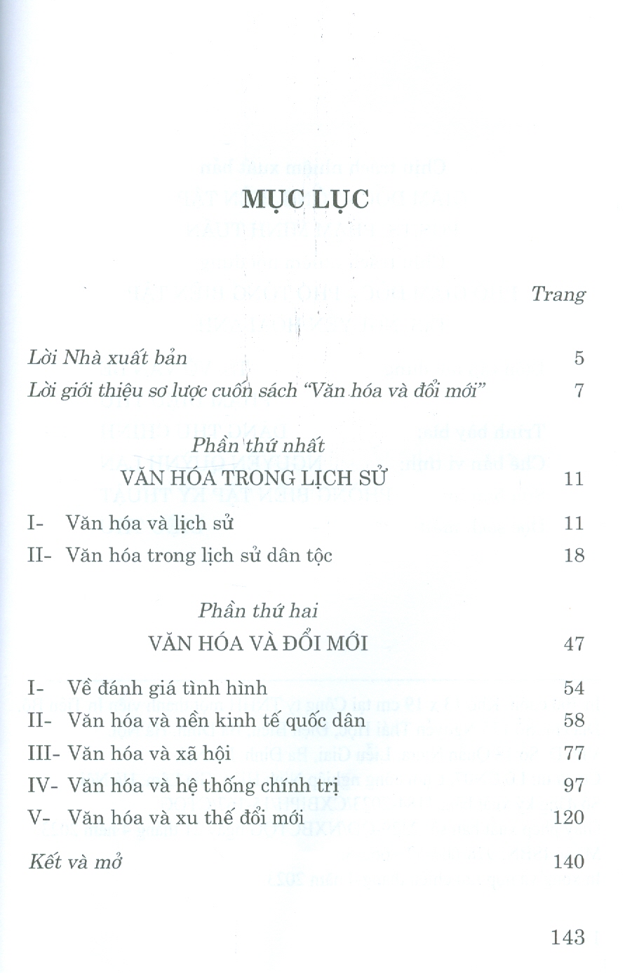 Văn hóa và đổi mới