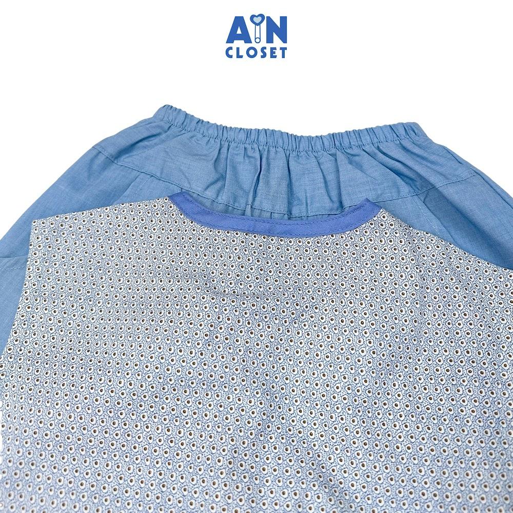 Bộ quần áo Ngắn bé trai hoạ tiết Nhí Xanh Dương Cotton - AICDBT4FYZ0R - AIN Closet