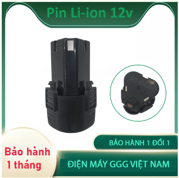 Pin máy khoan, Pin Li-ion 12V 1300mAh - khoan pin - bắt vít pin