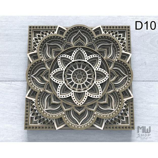 Tranh gỗ nhiều lớp Mandala TQT decor