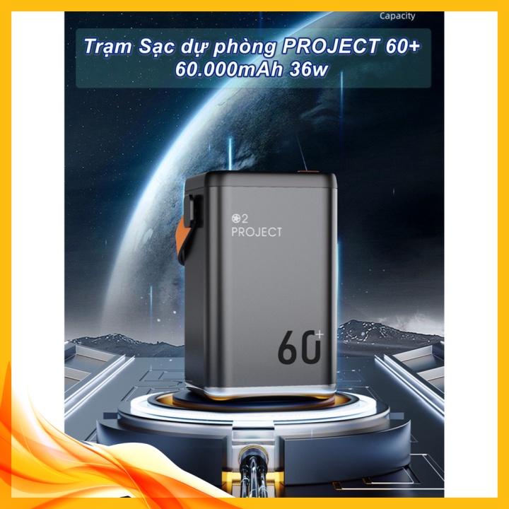 Trạm Sạc dự phòng PROJECT 60+ 60.000mAh 36w ️