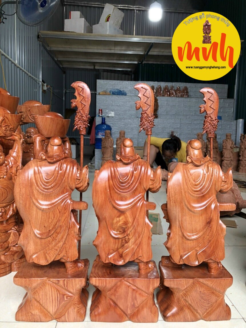 Tượng Quan Công Trấn Ải Gỗ Hương Kích Thước Cao 50cm