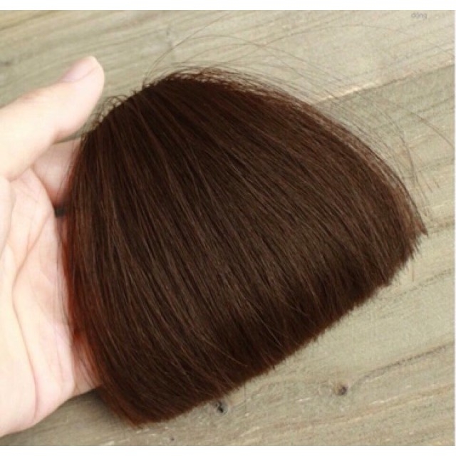Tóc giả nữ mái dày tóc thật, mái ngố, mái ngang, tóc mái giả