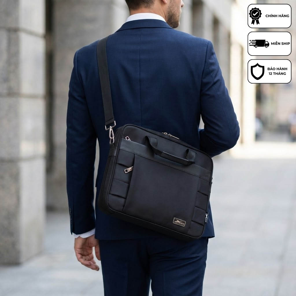 Cặp laptop doanh nhân cao cấp Xbags Expand Pro XB4002 nới rộng thông minh, chống sốc tiện dụng, phong cách sang trọng!