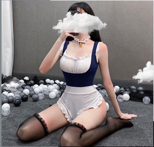 Bodysuit Dây Chéo Nữ Hầu Gái Sexy. SHIP HỎA TỐC TPHCM. Đồ Ngủ Cosplay Sexy. ThaoBonita T073
