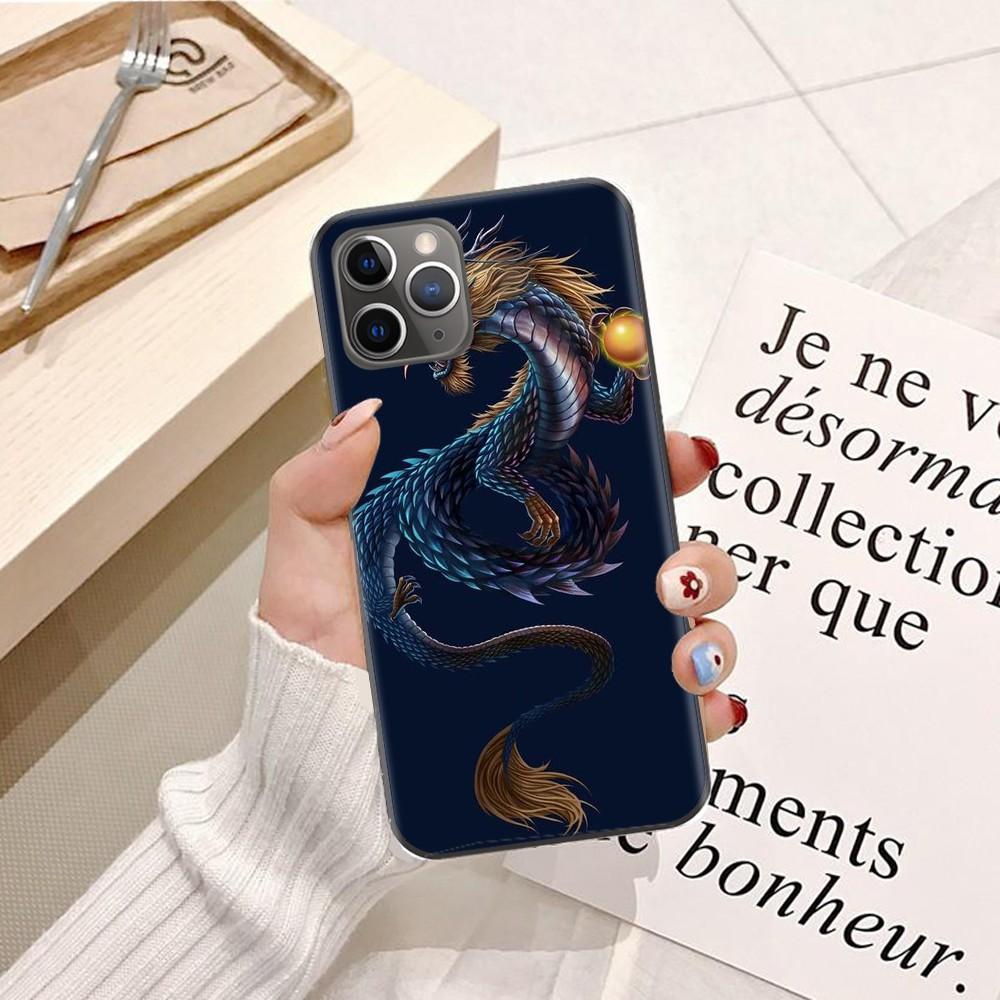 Ốp lưng dành cho điện thoại  iPhone XS Max Silicon dẻo hình Rồng Xanh