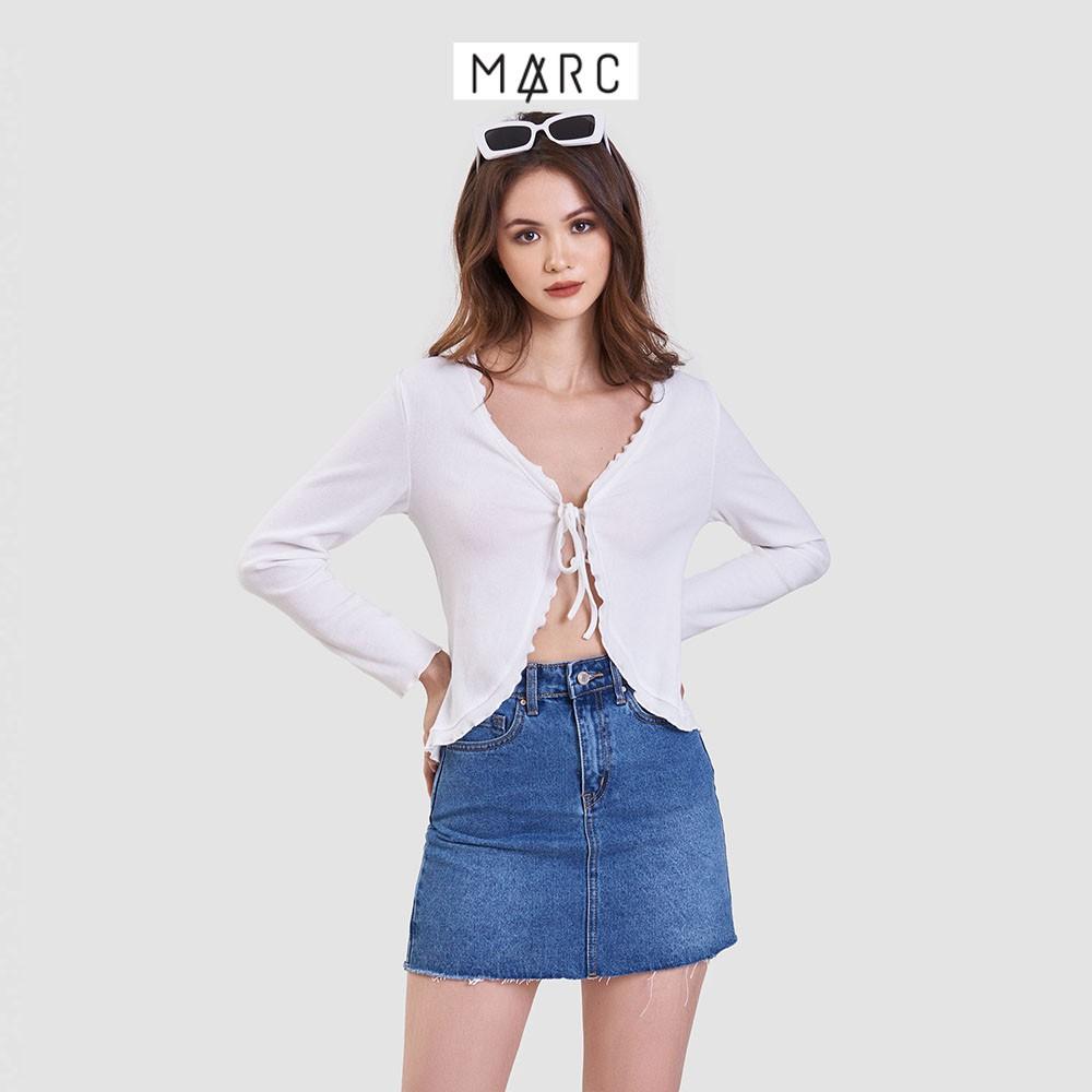 Áo nữ MARC FASHION cardigan cột nơ viền bèo