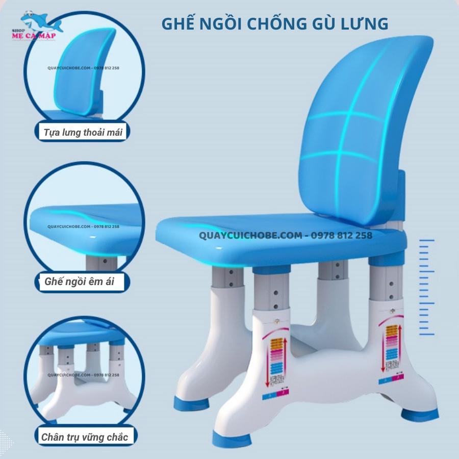 Bàn học cho bé TẶNG ĐÈN LED + GIÁ SÁCH sale giá nhập, bàn học thông minh cho bé