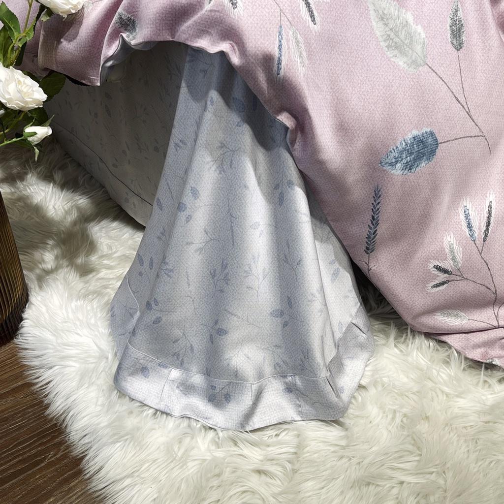 Bộ Chăn Ga Gối 100%TENCEL 100S SPRING COLLECTIONS 006 Siêu mềm, mát mịn họa tiết Hoa lá 3D Sang trọng, Ấm áp