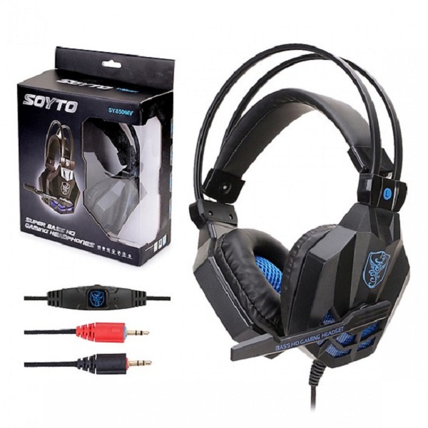 Tai nghe Gaming chụp tai (Headphone chơi game) SY850MV + Tặng Led USB (Giao màu ngẫu nhiên)