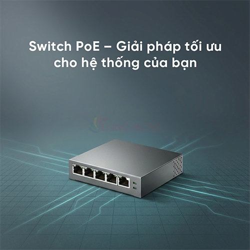 Switch TP-Link 4-Port PoE with 5-Port Gigabit Desktop TL-SG1005P - Hàng chính hãng
