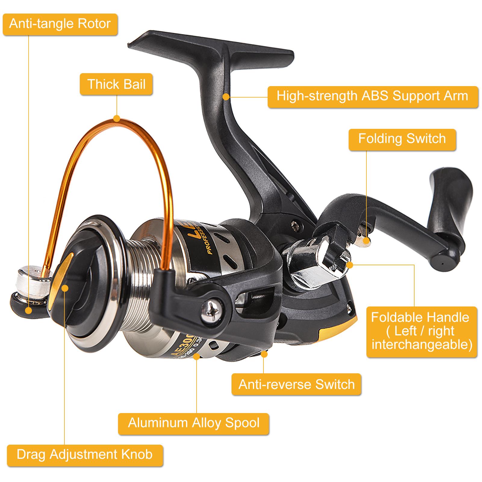 Cần câu bằng sợi carbon với bộ combo cuộn dây Mồi câu Jig Hooks Fishing Carrier Bag