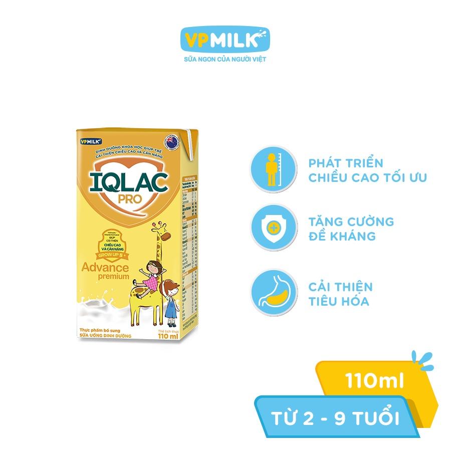 [Set 4 Hộp 110ml]  Sữa Bột Pha Sẵn VPMilk IQLac Pro Advance Premium 110ml