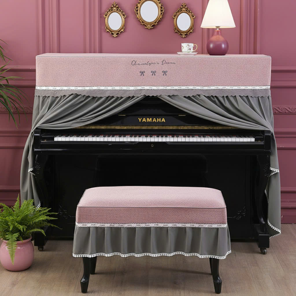 Khăn phủ đàn piano phong cách Hàn quốc hiện đại sang trọng phủ kín toàn bộ đàn chống bụi chống xước - Hàng chính hãng