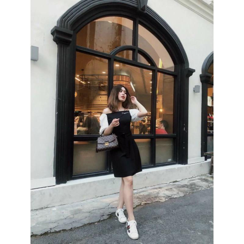 ĐẦM ĐEN DỰ TIỆC PHỐI TAY BỒNG
