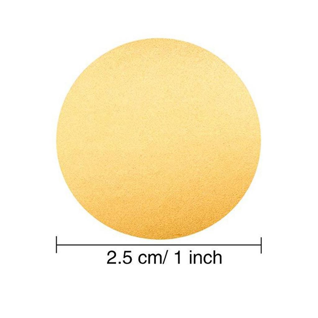 Bộ 300 Giấy Kraft Vàng Scratchable Nhãn Dính Hải Cẩu Miếng Dán Tròn