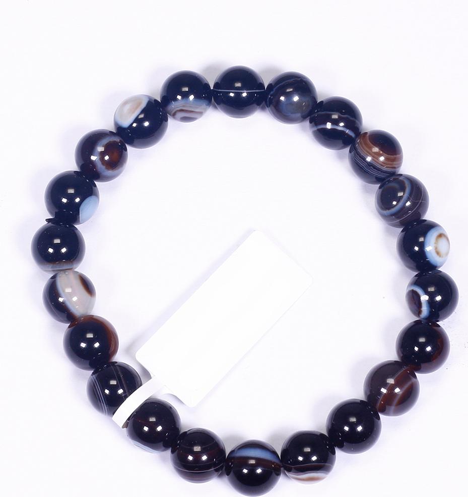 Vòng tay đá mã não mắt rồng mệnh thủy, mộc - Ngọc Quý Gemstones