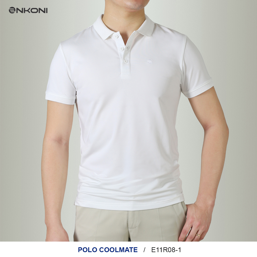 Áo Polo Nam Enkoni Basic Trắng Vải Coolmate