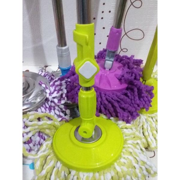 Bộ chổi lau nhà mâm inox xoay 360 độ hàng đẹp