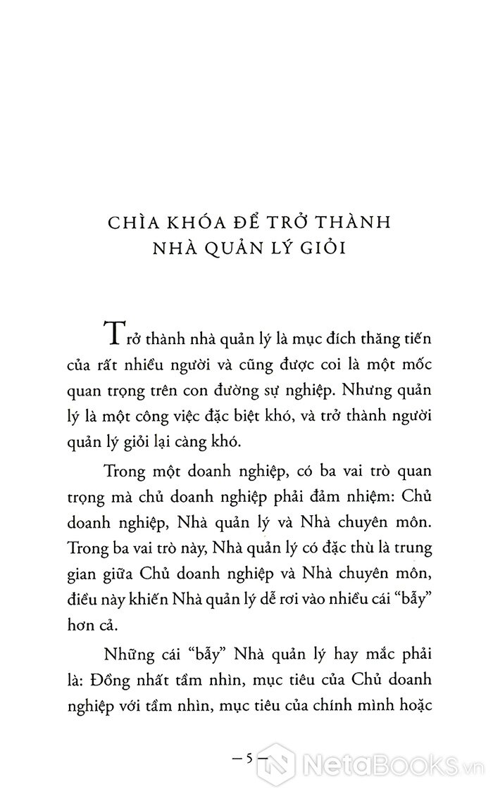 Để trở thành nhà quản lý hiệu quả - Michael E. Gerber