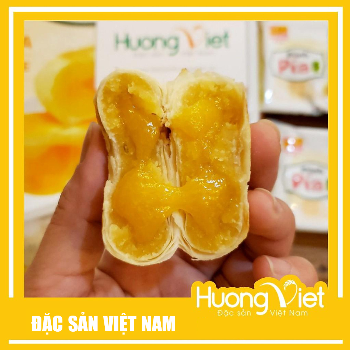 Đặc Sản Sóc Trăng - Bánh Pía Kim Sa Tân Huê Viên Đậu Xanh Tan Chảy 480G, Bánh Pía Sóc Trăng Tan Chảy, Vị Bán Chạy