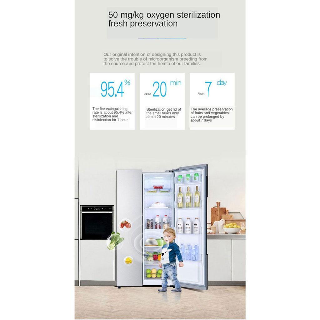 Portable Mini Ozone Generator Refrigerator Deodorizer Air Purifier