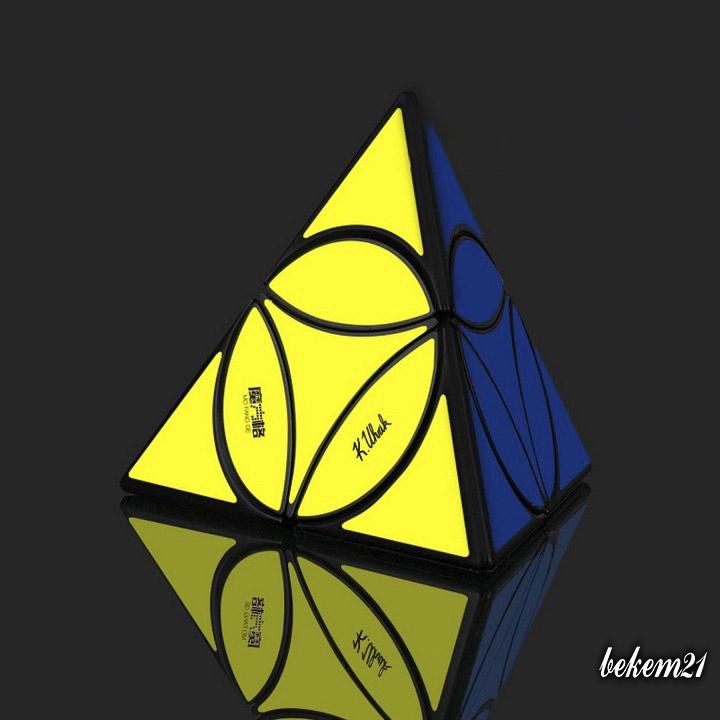 Rubik Biến Thể Tam Giác Tròn Tam Giác QiYi Ancient Coin Pyraminx Viền Đen
