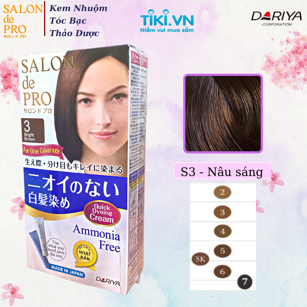 Kem nhuộm tóc Salon de Pro 3 - Màu nâu sáng